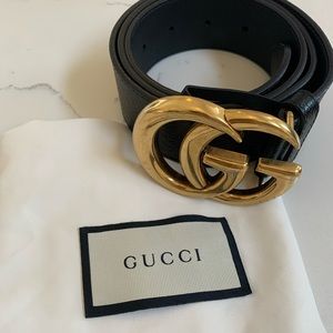 Gucci Leather Belt with Double G